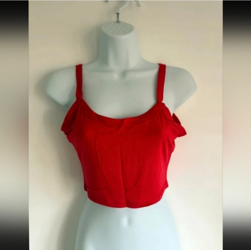 Vibrant Red Women's Crop Top